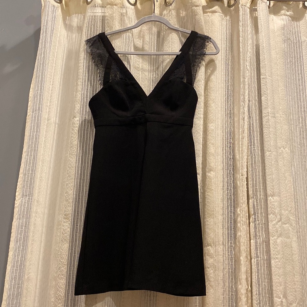 BCBGeneration Black Dress with Lace Detailing